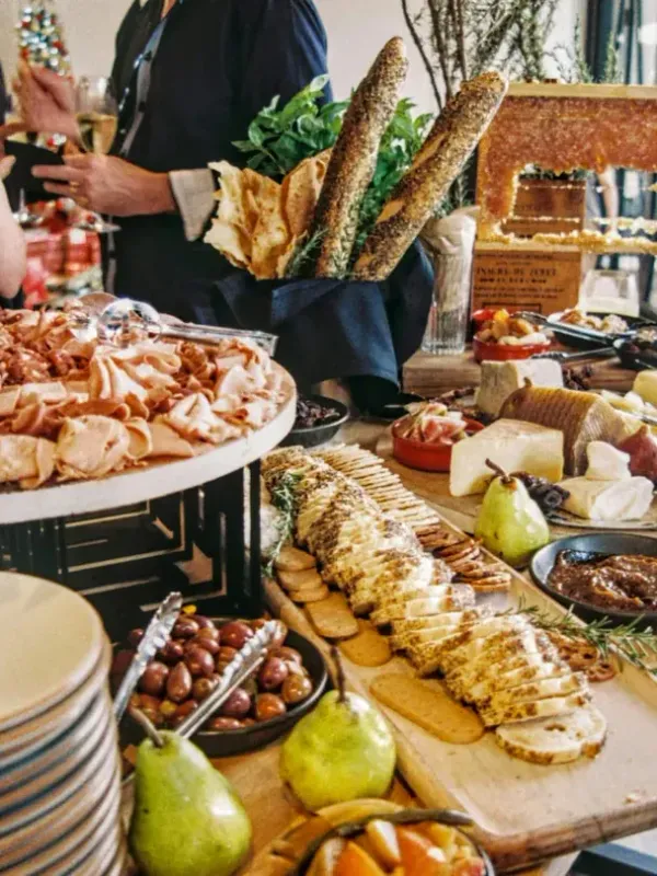 Chef preparing refined plates for a private event