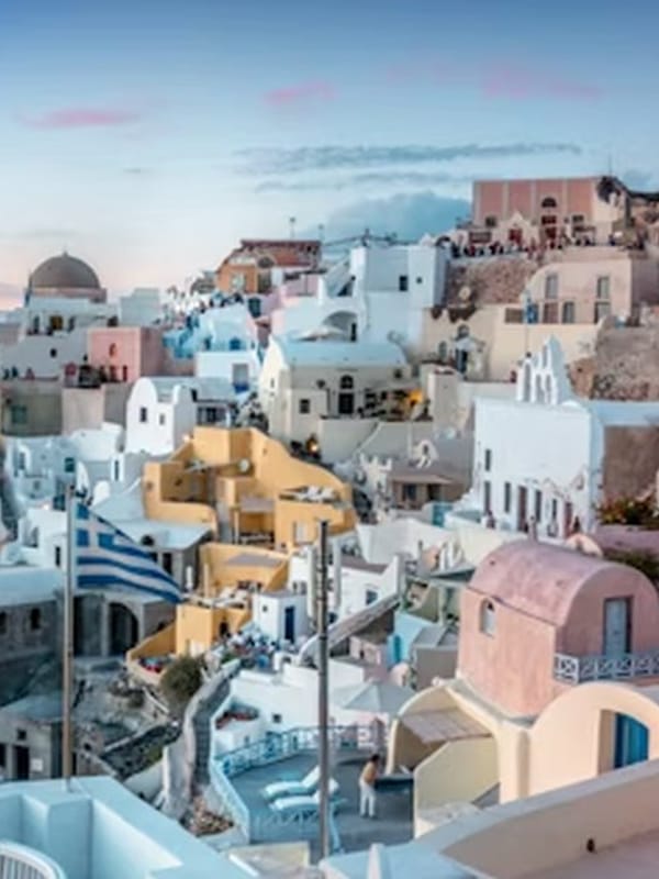 Island retreat dining atmosphere in Greece